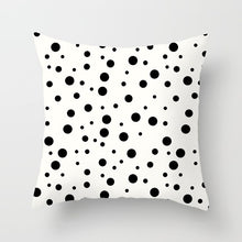 Load image into Gallery viewer, Black and White Geometric Pillow Cover