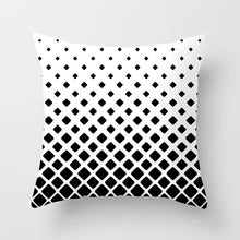 Load image into Gallery viewer, Black and White Geometric Pillow Cover