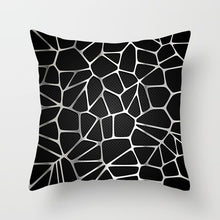 Load image into Gallery viewer, Black and White Geometric Pillow Cover