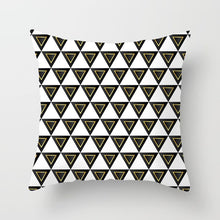 Load image into Gallery viewer, Black and White Geometric Pillow Cover