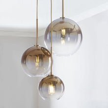 Load image into Gallery viewer, MIRRORED GOLD GRADIENT PENDANT LIGHT
