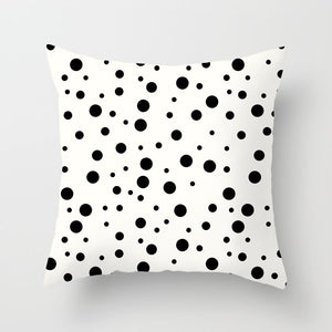 Black and White Geometric Pillow Cover