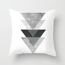 Load image into Gallery viewer, Black and White Geometric Pillow Cover

