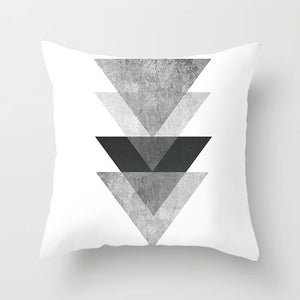 Black and White Geometric Pillow Cover