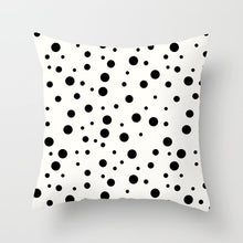 Load image into Gallery viewer, Black and White Geometric Pillow Cover
