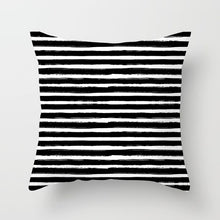 Load image into Gallery viewer, Black and White Geometric Pillow Cover
