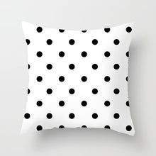 Load image into Gallery viewer, Black and White Geometric Pillow Cover
