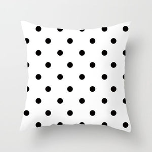 Black and White Geometric Pillow Cover