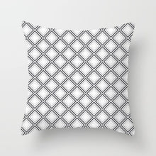 Load image into Gallery viewer, Black and White Geometric Pillow Cover
