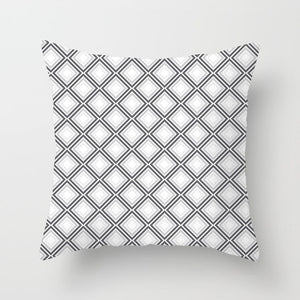 Black and White Geometric Pillow Cover