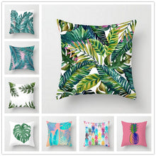 Load image into Gallery viewer, Tropical Plant color Pillow Cover
