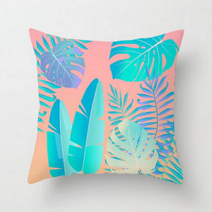 Tropical Plant color Pillow Cover