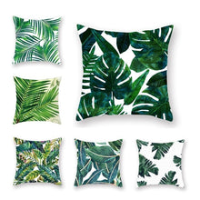 Load image into Gallery viewer, Tropical Plant Pillow Cover
